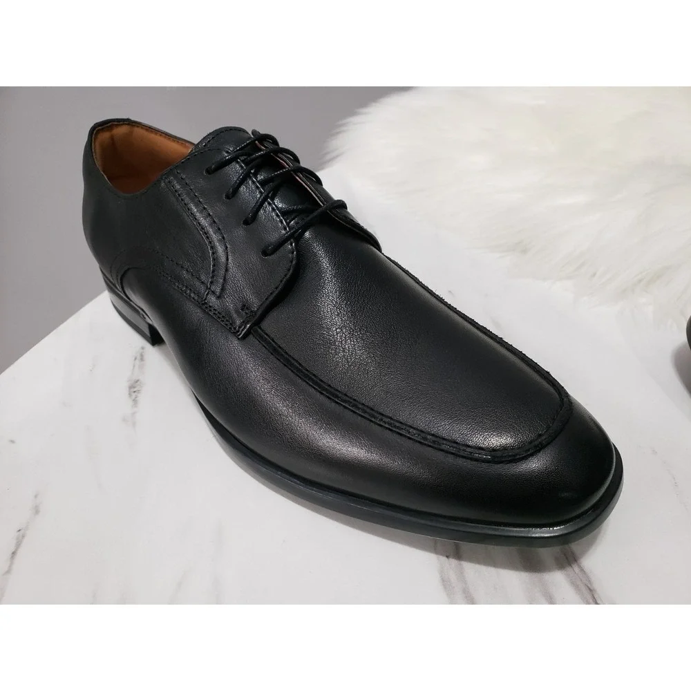 NEW NO BOX SZ 7.5 Florsheim Zaffiro 15206-221 Moc Toe BLACK Leather Penny Loafer